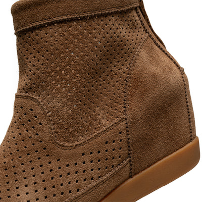 SHOE THE BEAR WOMENS Emmy med perforeringer Wedge 135 TAN