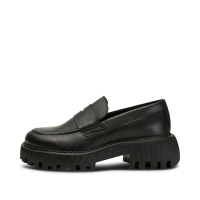 SHOE THE BEAR WOMENS Posey Loafer Læder Loafers 110 BLACK
