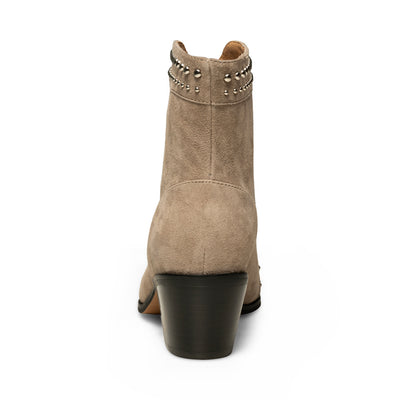 SHOE THE BEAR WOMENS Annika western stud ruskind Boots 160 TAUPE