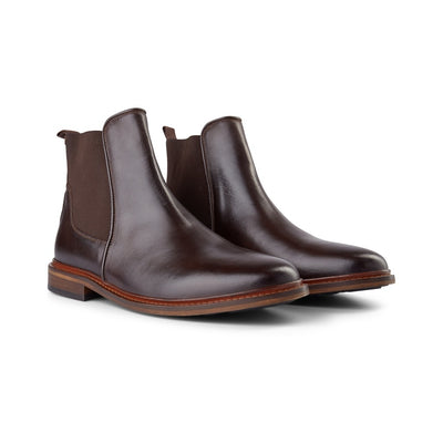 SHOE THE BEAR MENS Wyatt Læder Chelsea Støvle Chelsea Boots 130 BROWN