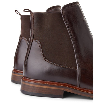 SHOE THE BEAR MENS Wyatt Læder Chelsea Støvle Chelsea Boots 130 BROWN