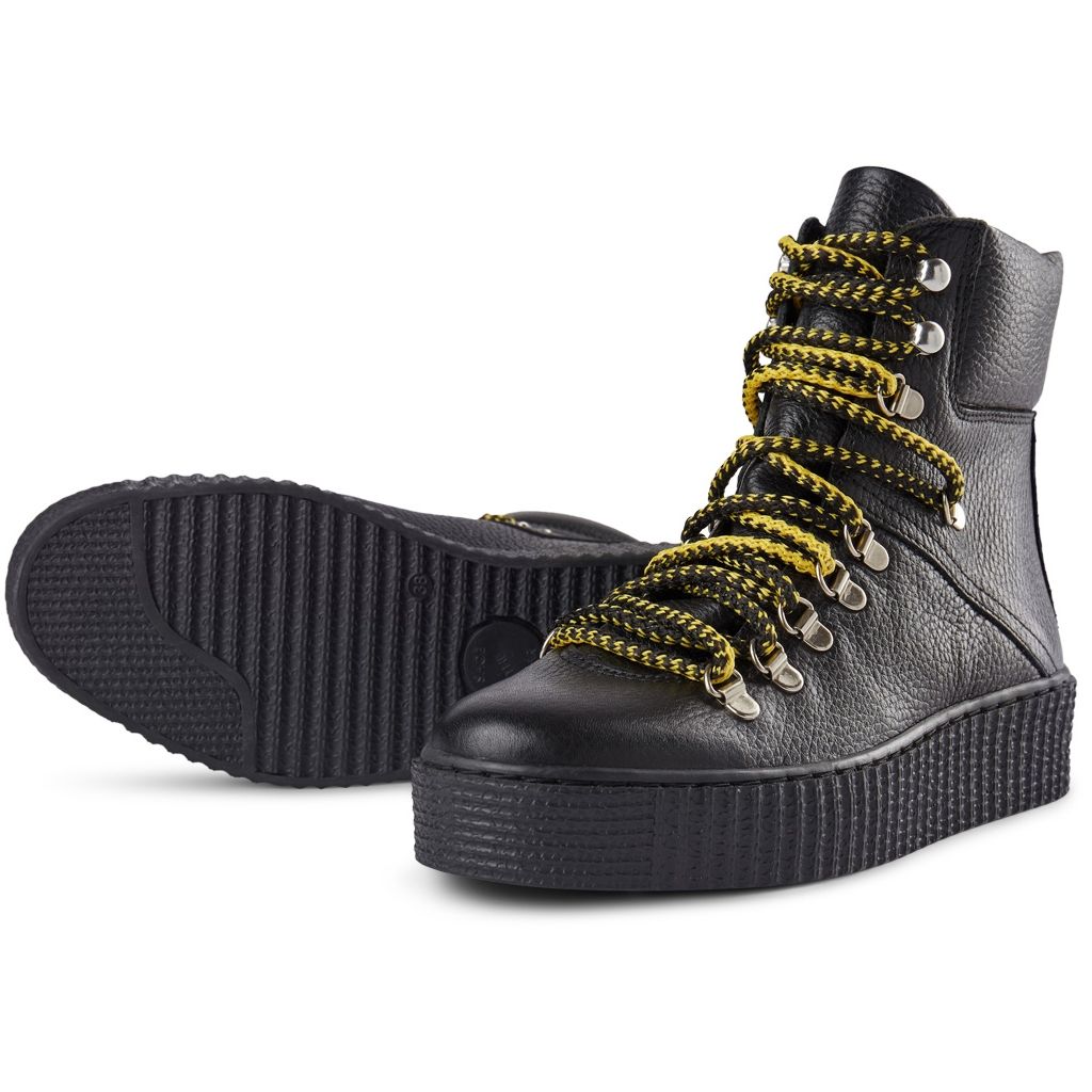 SHOE THE BEAR WOMENS Agda støvle læder Boots 111 BLACK / BLACK