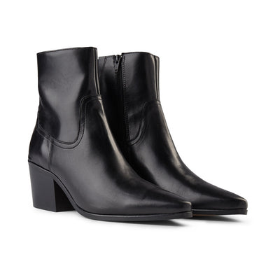 SHOE THE BEAR WOMENS Georgia Læder Støvle Ankle Boots 110 BLACK