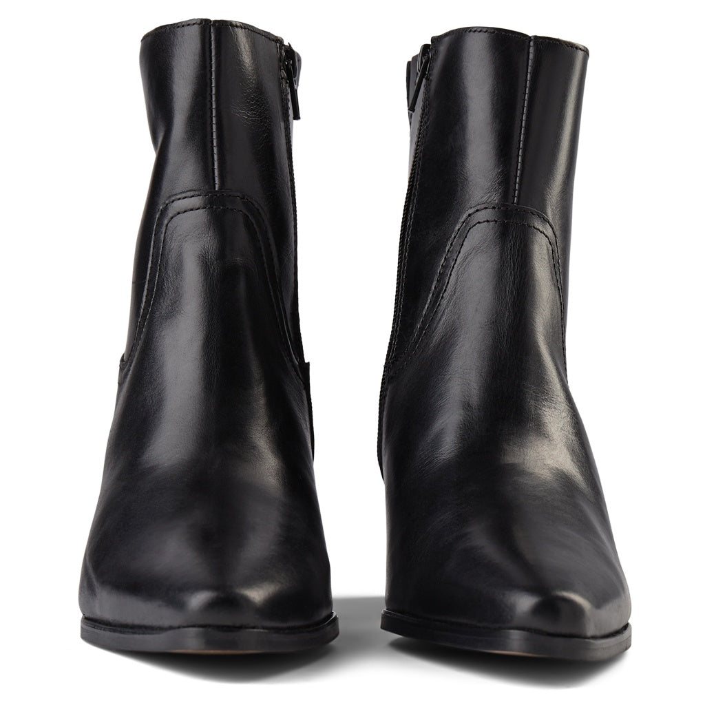 SHOE THE BEAR WOMENS Georgia Læder Støvle Ankle Boots 110 BLACK