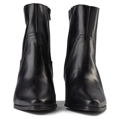 SHOE THE BEAR WOMENS Georgia Læder Støvle Ankle Boots 110 BLACK