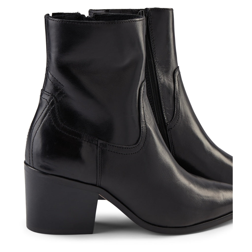 SHOE THE BEAR WOMENS Georgia Læder Støvle Ankle Boots 110 BLACK