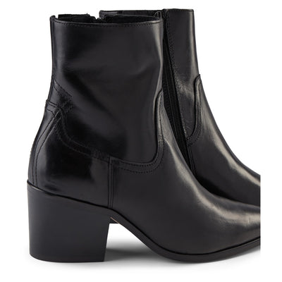 SHOE THE BEAR WOMENS Georgia Læder Støvle Ankle Boots 110 BLACK