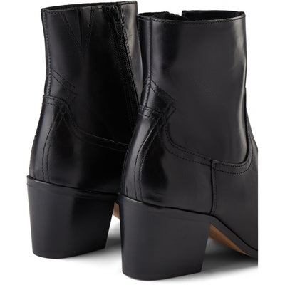 SHOE THE BEAR WOMENS Georgia Læder Støvle Ankle Boots 110 BLACK