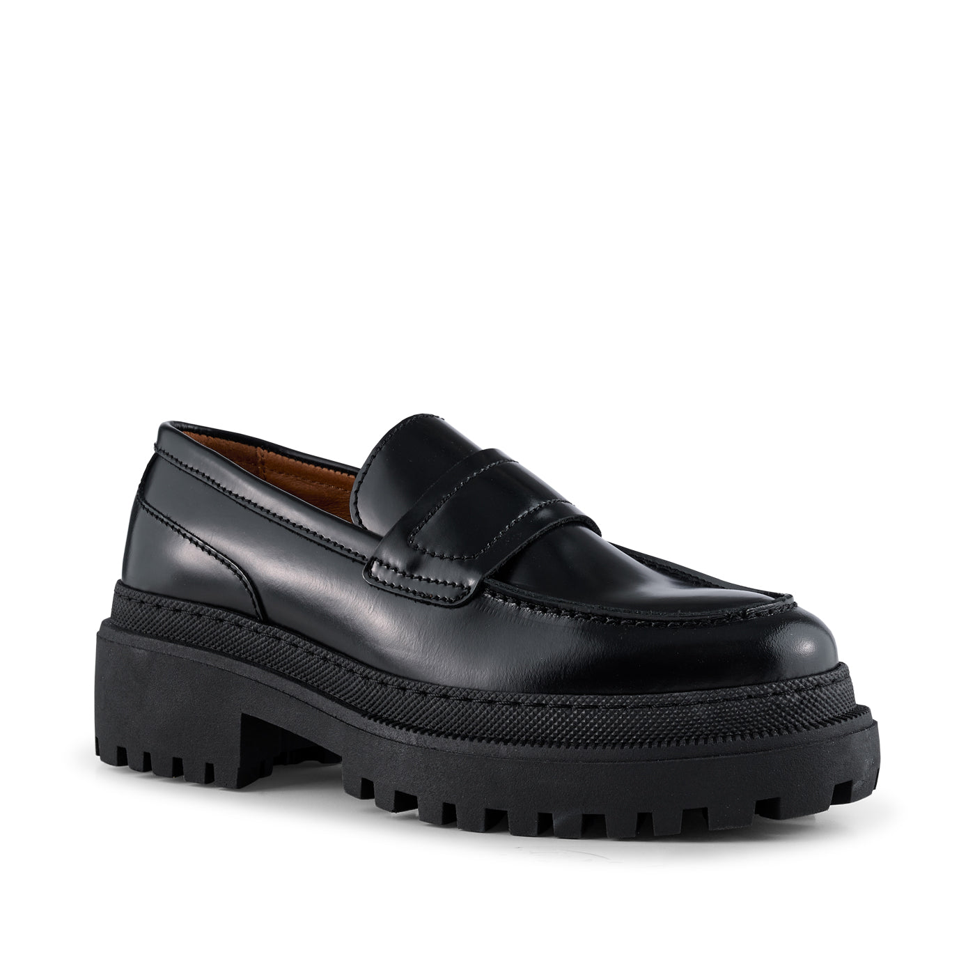 SHOE THE BEAR WOMENS Iona loafer læder  Loafers 817 BLACK POLIDO HIGH SHINE