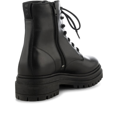 SHOE THE BEAR WOMENS Nettie snørestøvle læder forret Boots 110 BLACK