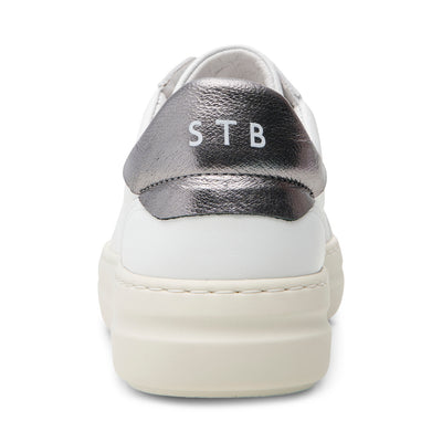 SHOE THE BEAR WOMENS Valda sneaker ruskind læder Sneakers 918 WHITE/SILVER