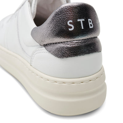 SHOE THE BEAR WOMENS Valda sneaker ruskind læder Sneakers 918 WHITE/SILVER